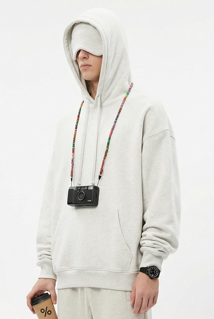 Men's oversized cream hoodie